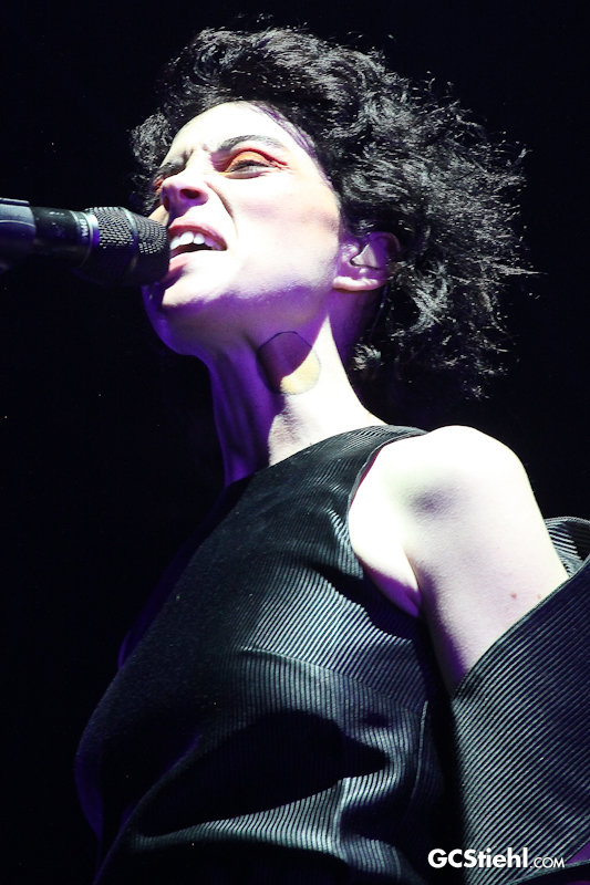 St. Vincent performs on stage.
