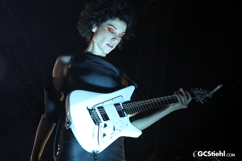 St. Vincent performs on stage.